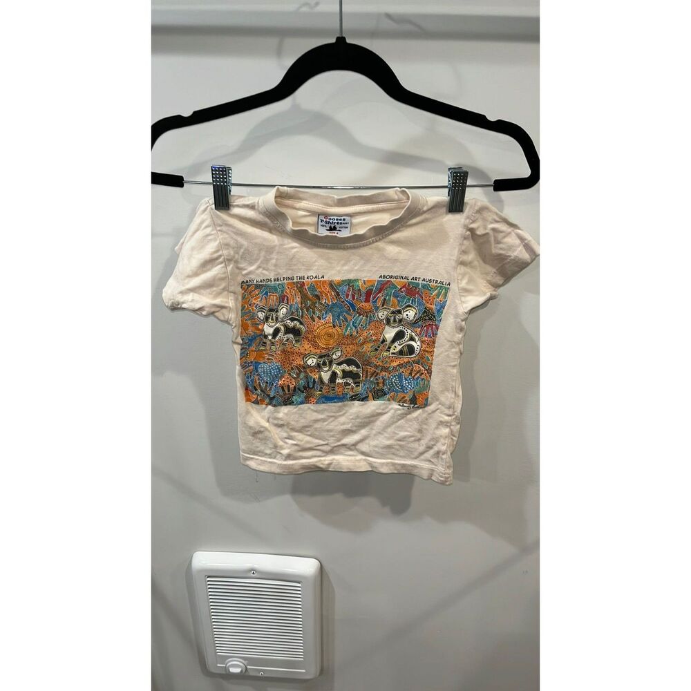 Vintage Gooses T-Shirts Australia Koala Aboriginal Art Toddler Tee Size 4